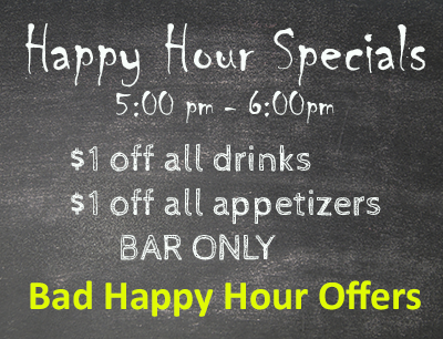 Bad Happy Hour Offers to stay away from
